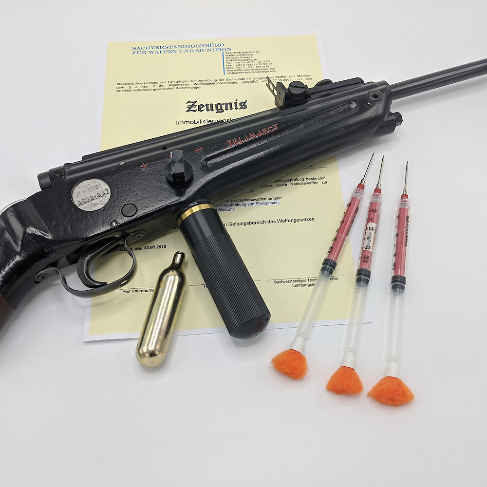 Distanzimmobilisation von Tieren (inkl. Waffensachkunde)